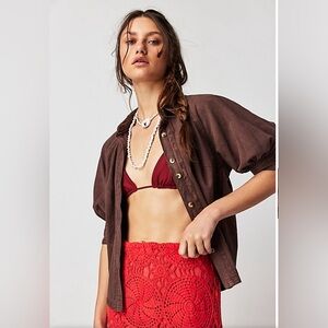 Free People We The Free Ellie Solid Top Women’s Size XS 100% Cotton